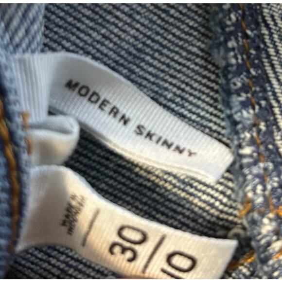 LOFT Women’s Modern Skinny Jeans - Size 10 - Faded & Distressed Mid Waist - Picture 4 of 7